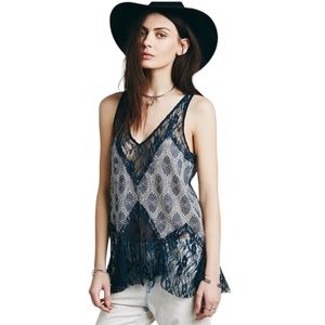 Free People Bell Trapeze Lace Tank Top
